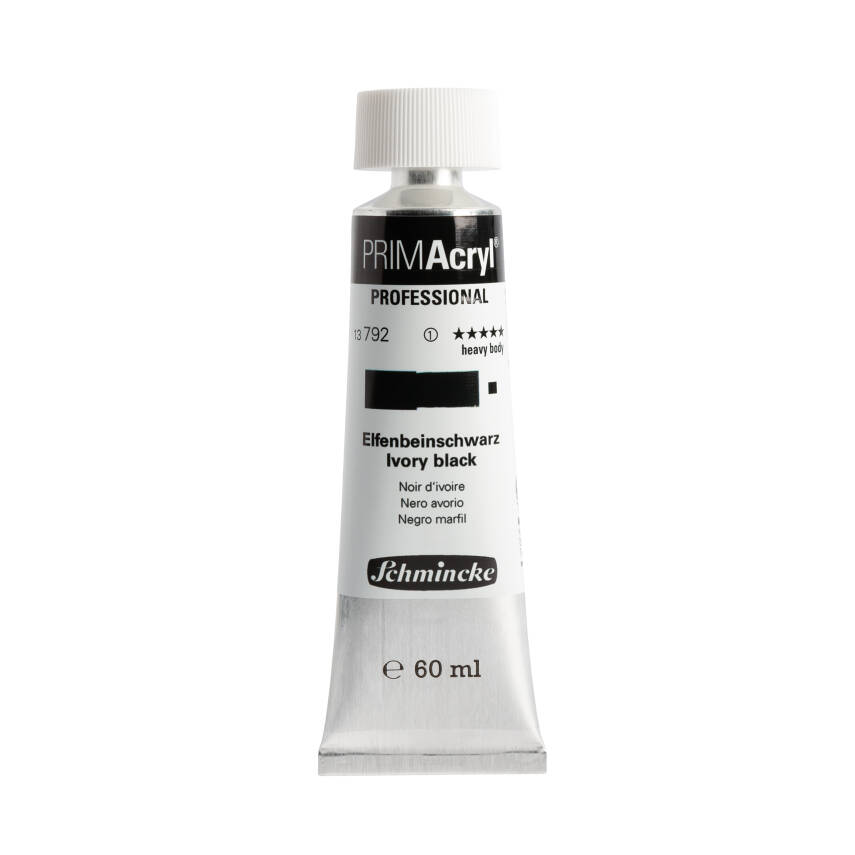 Schmincke Primacryl Artist Acrylic Paint 792 Ivory Black 60 ml - 1