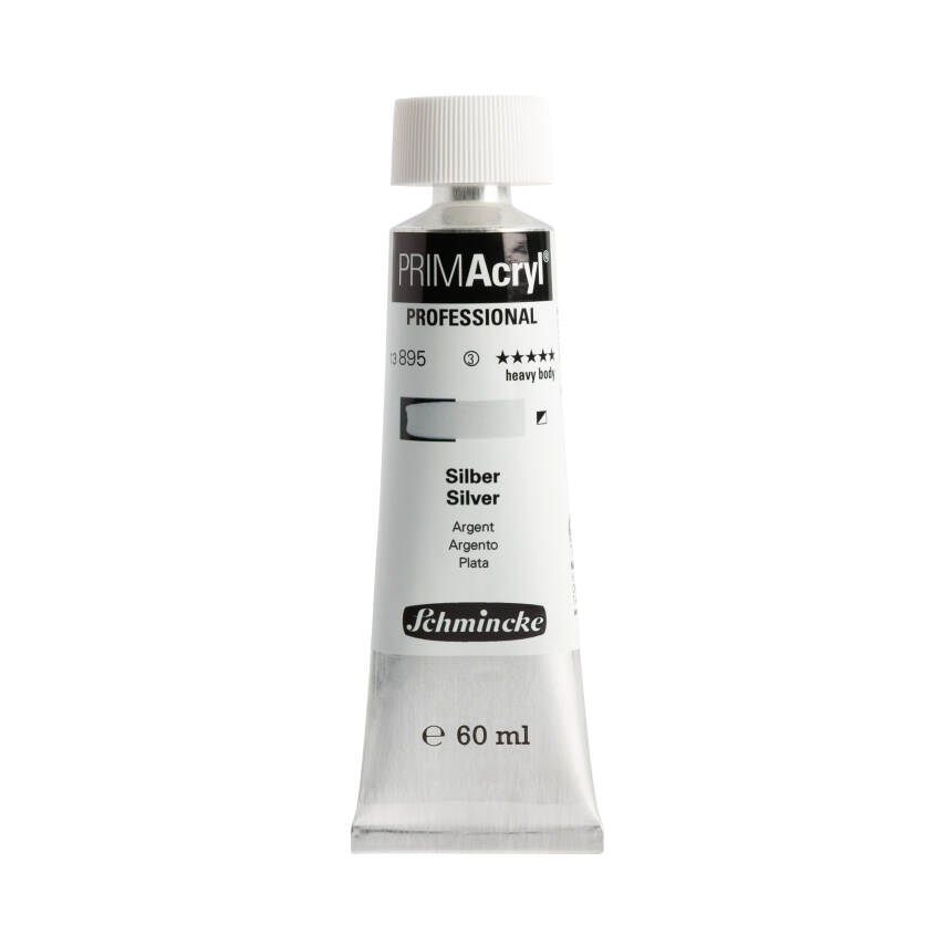 Schmincke Primacryl Artist Acrylic Paint 895 Silver 60 ml - 1