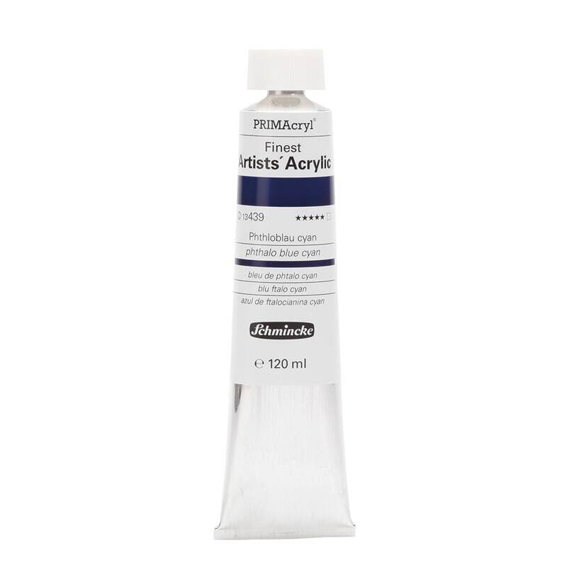 Schmincke Primacryl Artist Acrylic Paint Phthalo Blue Cyan 120 ml - 1