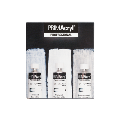 Schmincke Primacryl Artist Acrylic Paint Set White Colors 3x35 ml