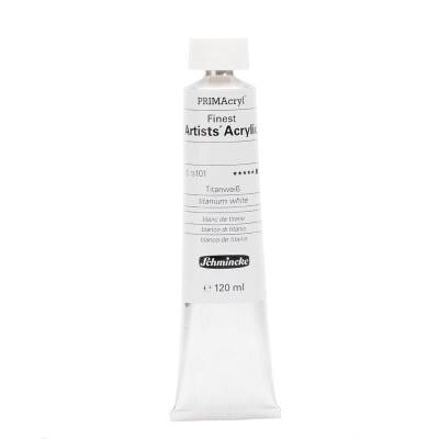 Schmincke Primacryl Artist Acrylic Paint Titanium White 120 ml - 1