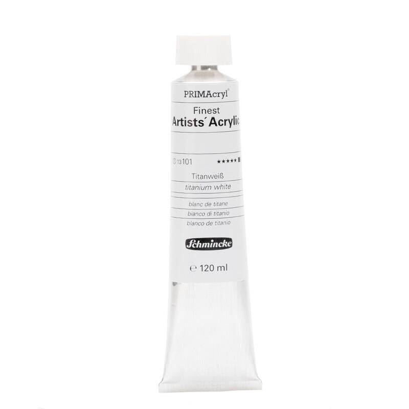 Schmincke Primacryl Artist Acrylic Paint Titanium White 120 ml - 1