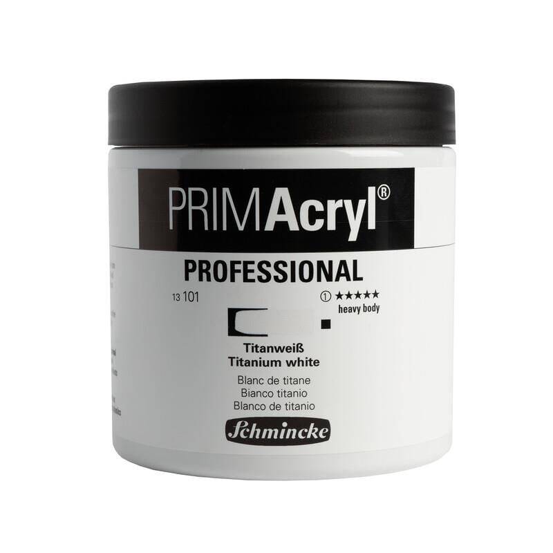 Schmincke Primacryl Artist Acrylic Paint Titanium White 474 ml - 1
