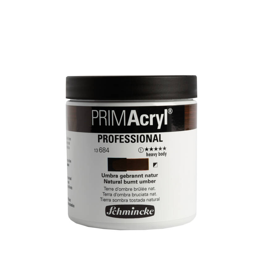 Schmincke Primacryl Artist Akrilik Boya 237 ml 684 Natural burnt umber Seri 1  - 1