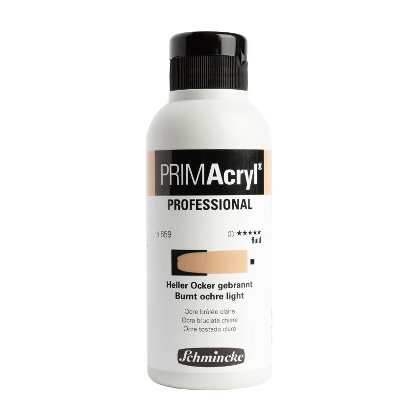 Schmincke Primacryl Artist Akrilik Boya 250 ml 659 Burnt Ochre Light Fluid Seri 1  - 1