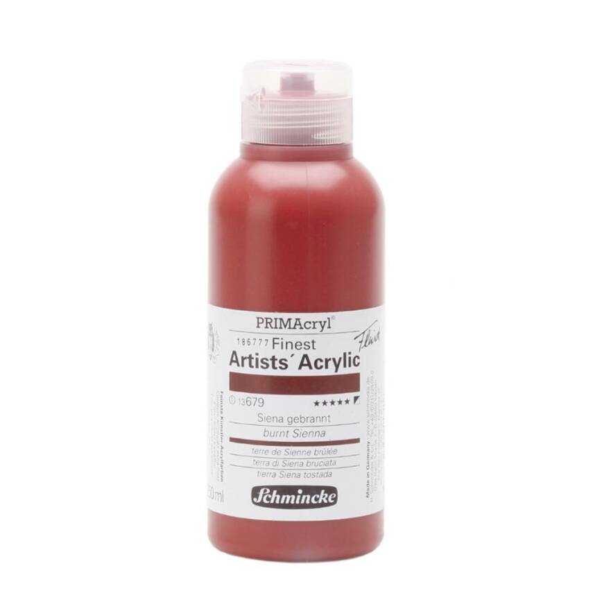 Schmincke Primacryl Artist Akrilik Boya 250 ml 679 Burnt Sienna  Seri 1  - 1