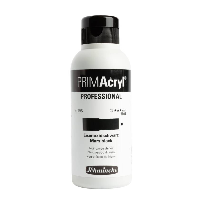 Schmincke Primacryl Artist Akrilik Boya 250 ml 796 Mars black Fluid Seri 1  - 1