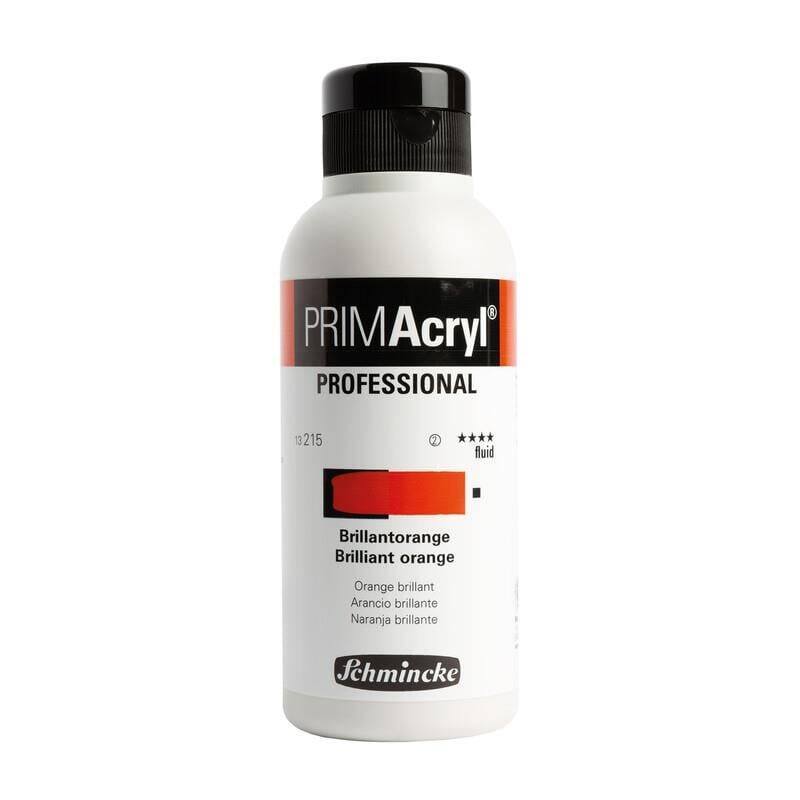 Schmincke Primacryl Artist Akrilik Boya 250 ml 215 Brilliant Orange Fluid Seri 2  - 1