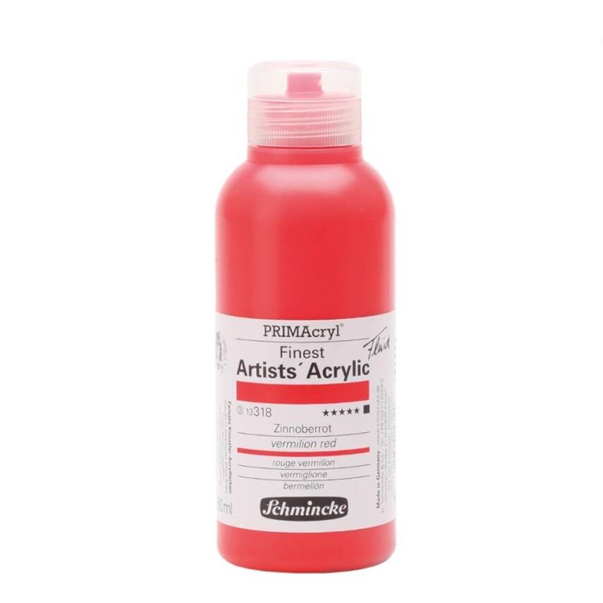 Schmincke Primacryl Artist Akrilik Boya 250 ml 318 Vermilion Red  Seri 3  - 1