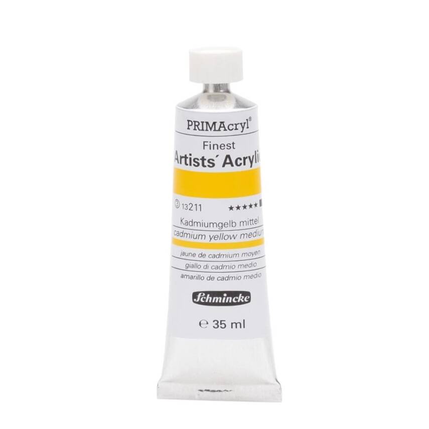Schmincke Primacryl Artist Akrilik Boya 35 ml 211 Cadmium Yellow Medium Seri 3 - 1