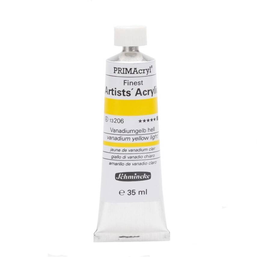 Schmincke Primacryl Artist Akrilik Boya 35 ml 206 Vanadium Yellow Light Seri 4 - 1