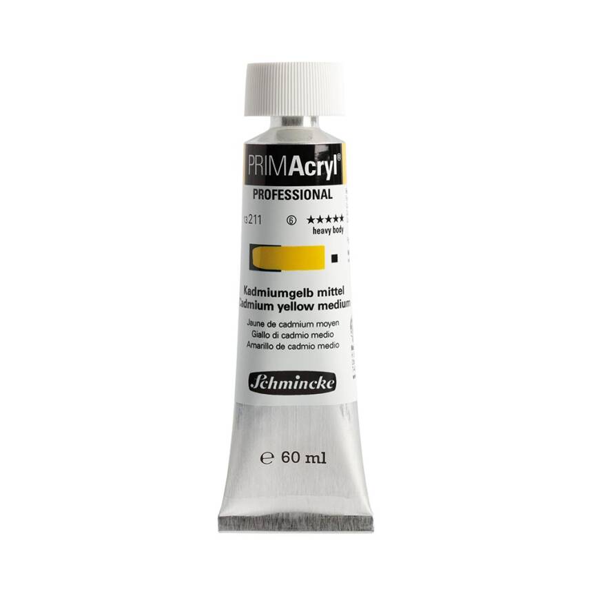 Schmincke Primacryl Artist Akrilik Boya 60 ml 211 Cadmium Yellow Medium  - 1