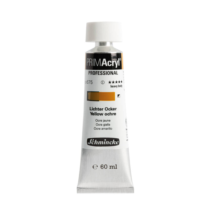 Schmincke Primacryl Artist Akrilik Boya 60 ml 675 Light Ochre     - 1