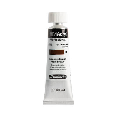Schmincke Primacryl Artist Akrilik Boya 60 ml 683 Brown Iron Oxide  