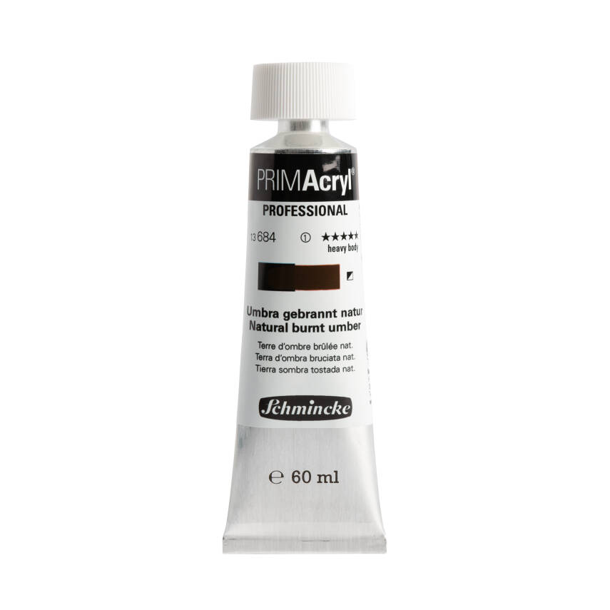 Schmincke Primacryl Artist Akrilik Boya 60 ml 684 Natural Burnt Umber   - 1
