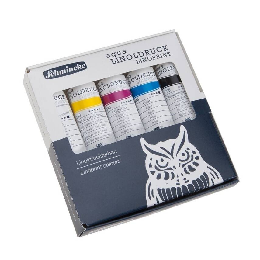 Schmincke Professional Linoleum Printing Ink Paint Set 5x20 ml - 1