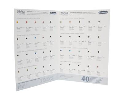 Schmincke Samples Dot Card 40 Colors Supergranulation