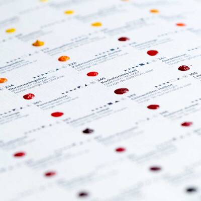 Schmincke Samples Dot Card 40 Colors Supergranulation