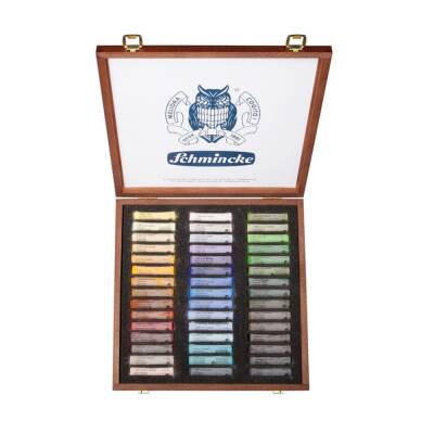 Schmincke Soft Pastel Paint Set 45 Colors - Wooden Box Landscape - 2