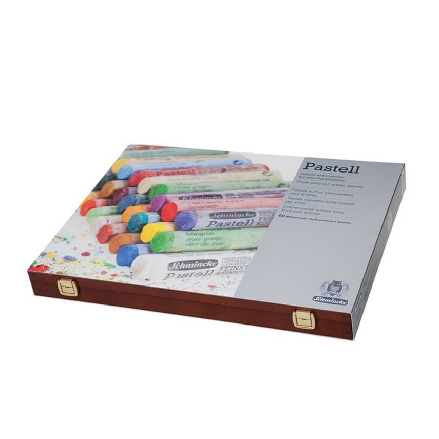 Schmincke Soft Pastel Seti 60 Renk - Ahşap Kutu - 1