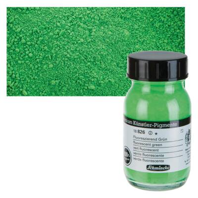 Schmincke Toz Pigment Fluorescent Green 100 ml (1)
