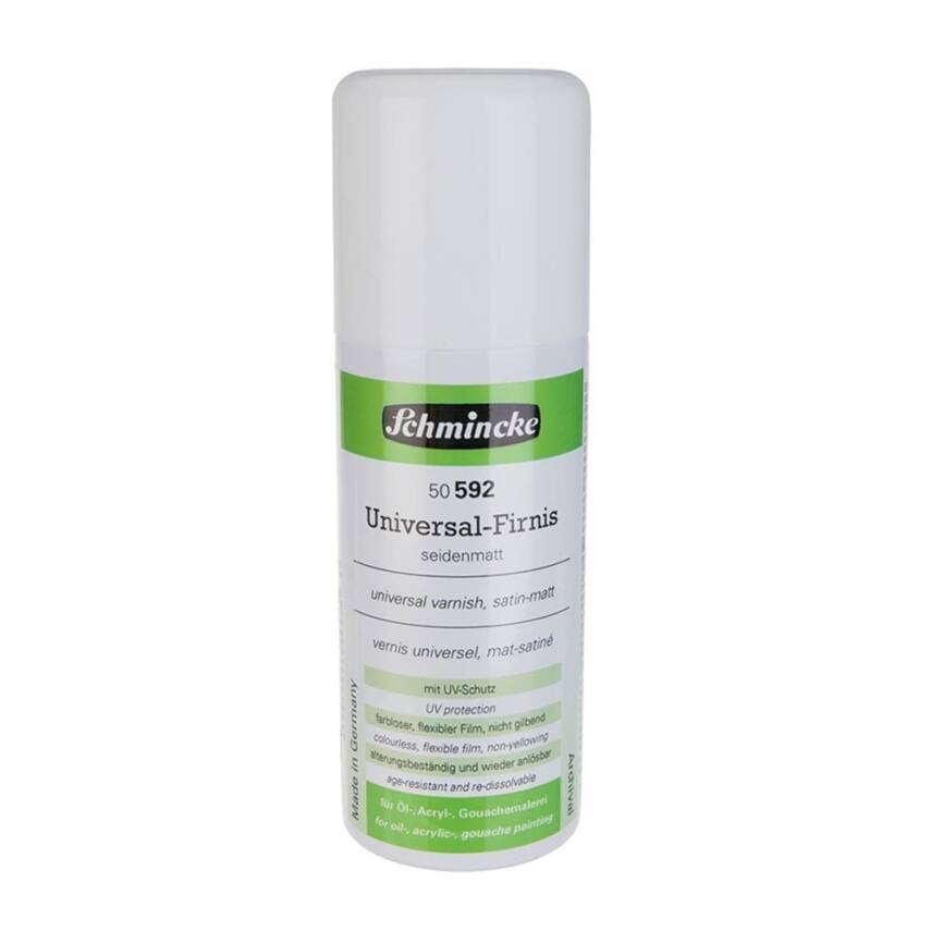 Schmincke Universal Varnish Genel Amaçlı Uv Korumalı Saten Mat Final Sprey Vernik 150 ml 50592 - 1
