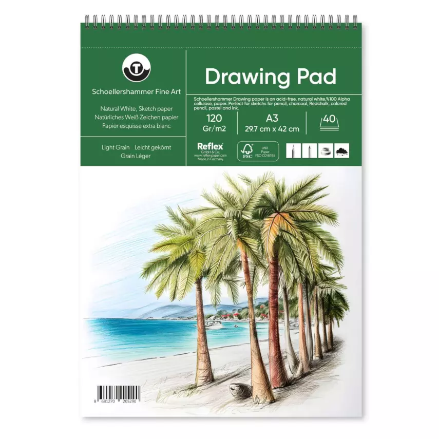 Schoellershammer Drawing Pad Drawing Notebook 120 gr A3 40 Sheets - 1