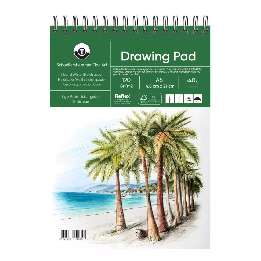 Schoellershammer Drawing Pad Drawing Notebook 120 gr A5 40 Sheets - 1