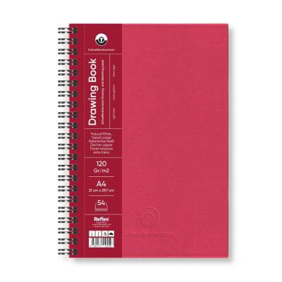 Schoellershammer Drawing Pad Red Hard Cover Drawing Pad 120 gr A4 54 Sheets - 1