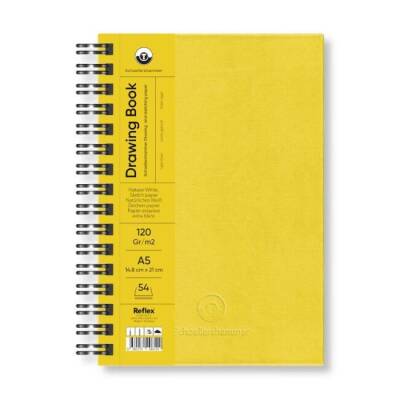 Schoellershammer Drawing Pad Yellow Hard Cover Drawing Notebook 120 gr A5 54 Sheets - 1