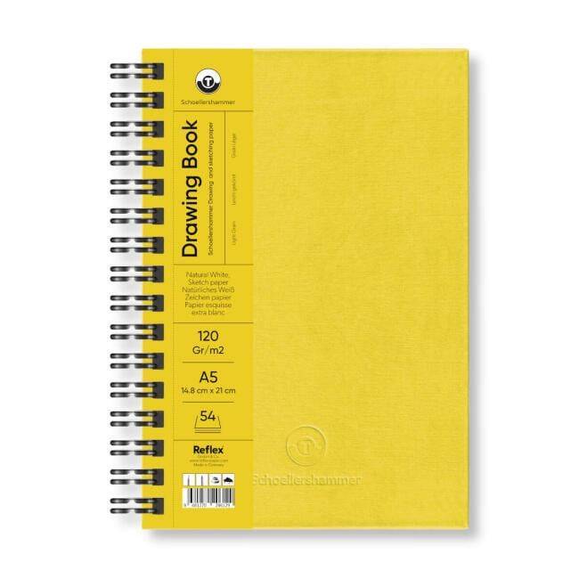 Schoellershammer Drawing Pad Yellow Hard Cover Drawing Notebook 120 gr A5 54 Sheets - 1