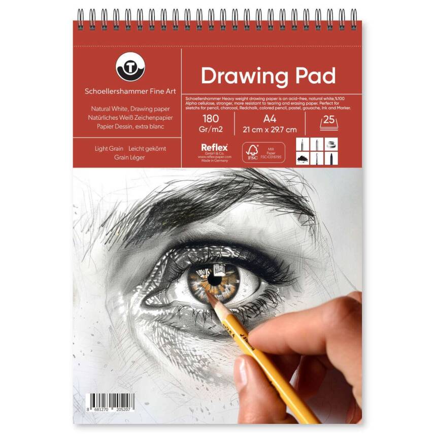 Schoellershammer Heavy Weight Drawing Pad 180 gr A4 20 Sheets - 1