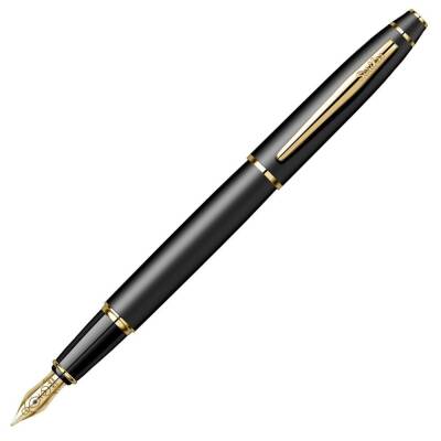 Scrikss 35 Fountain Pen Matte Black Gold Luxury Box - 1