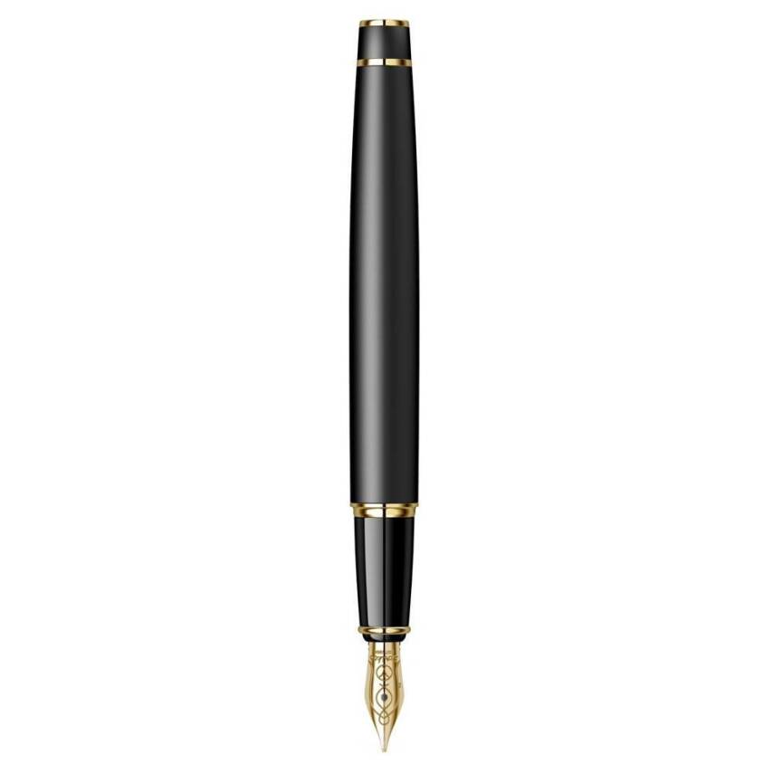 Scrikss 35 Fountain Pen Matte Black Gold Luxury Box - 3