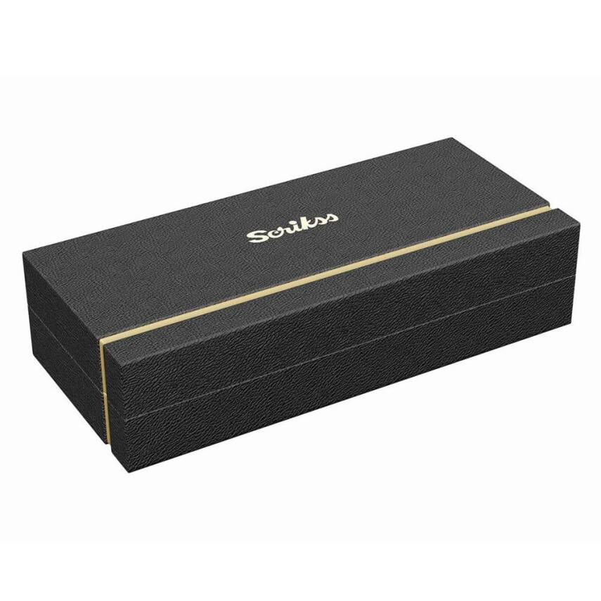 Scrikss 35 Fountain Pen Matte Black Gold Luxury Box - 5