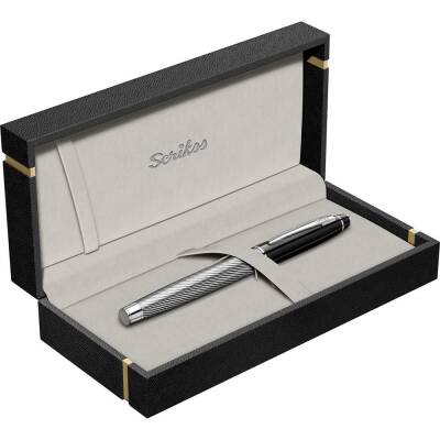 Scrikss 35C Fountain Pen Black Chrome Luxury Box - 3