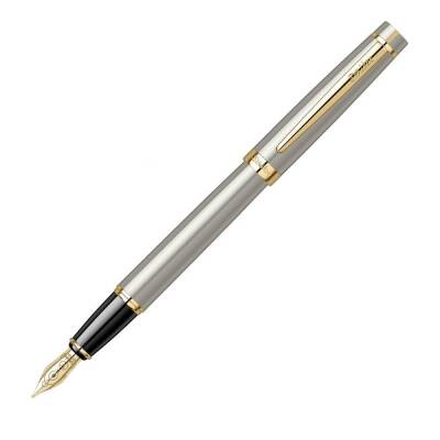 Scrikss 38 Fountain Pen in Satin Gold Luxury Box