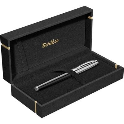 Scrikss 39 Fountain Pen Black Chrome Luxury Box - 4