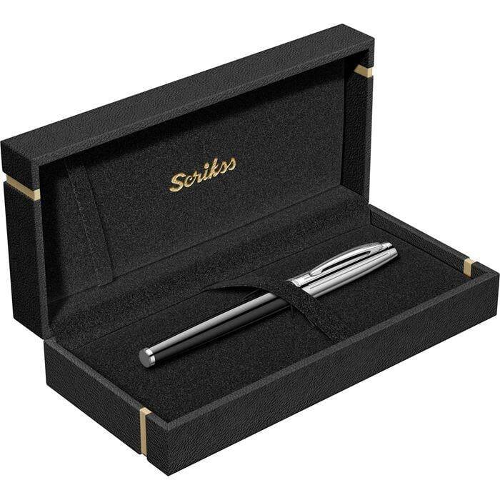 Scrikss 39 Fountain Pen Black Chrome Luxury Box - 4