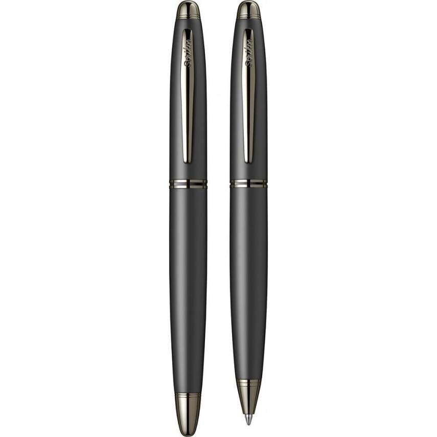 Scrikss 88 Fountain Pen Ballpoint Pen Set Matte Black - 1