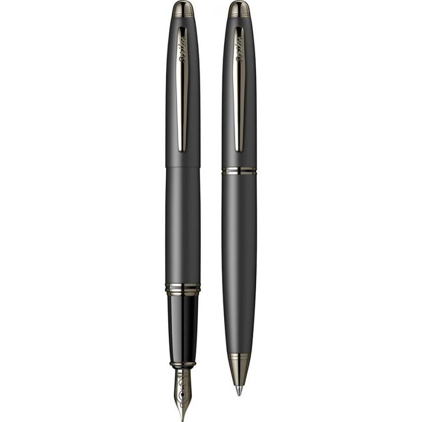 Scrikss 88 Fountain Pen Ballpoint Pen Set Matte Black - 2