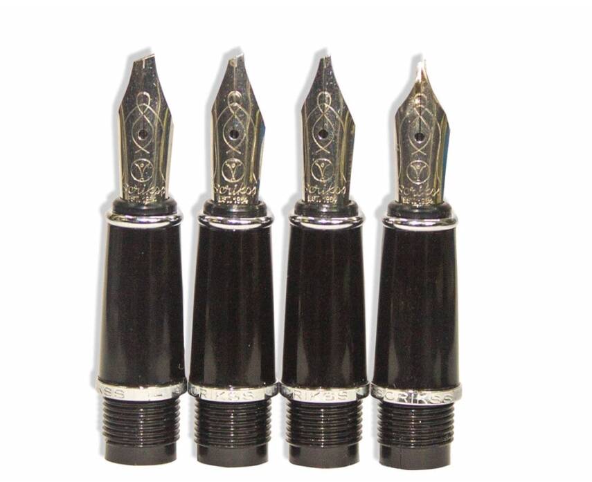 Scrikss Fountain Pen Set Black 0.5 mm - 1 mm - 1.5 mm - 2 mm (Specially Cut Nibs for Calligraphy) - 1