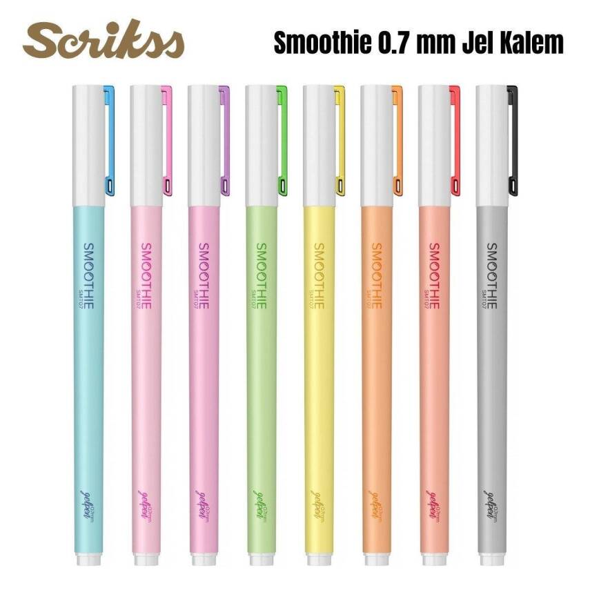 Scrikss Smoothie Jel Kalem 0.7 mm Mavi - 2