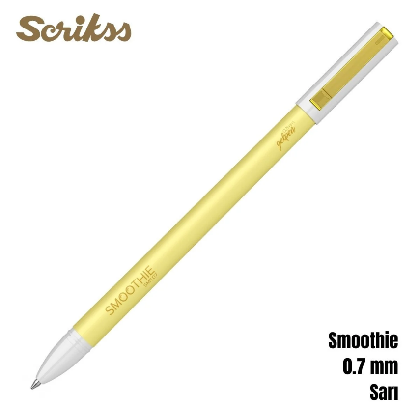 Scrikss Smoothie Jel Kalem 0.7 mm Sarı - 1