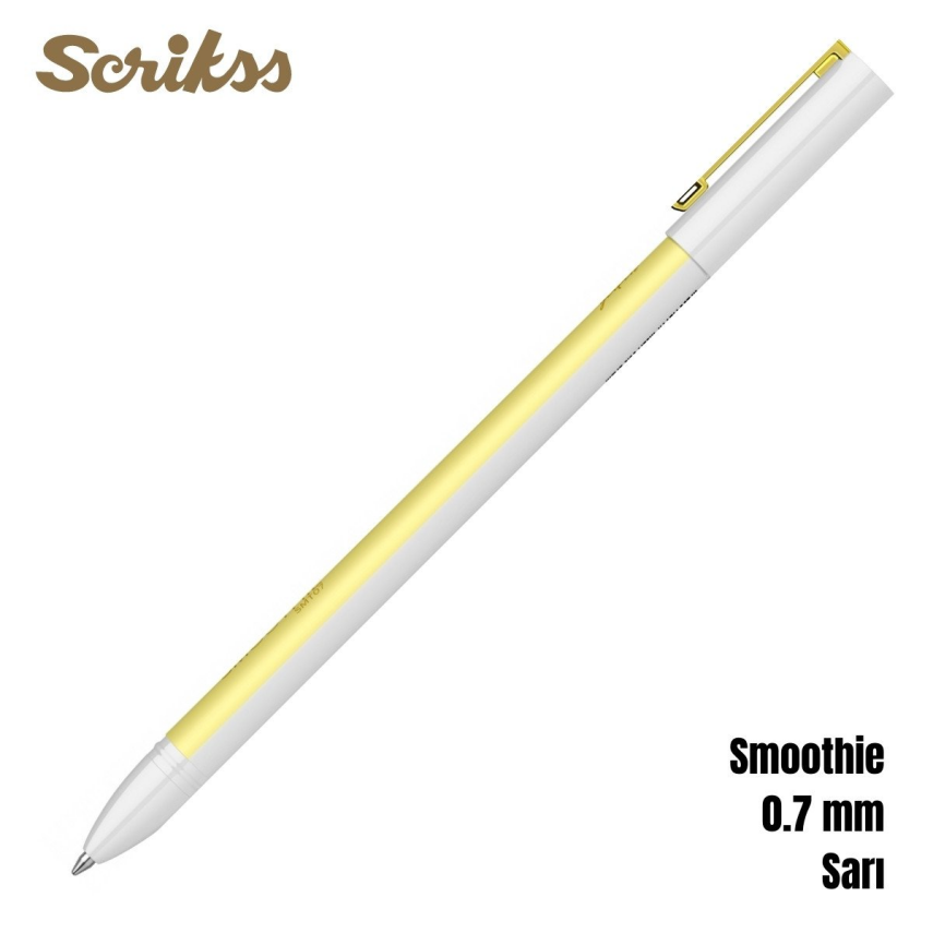 Scrikss Smoothie Jel Kalem 0.7 mm Sarı - 2