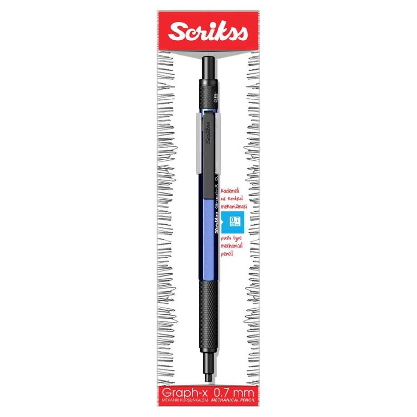 Scrikss Versatil Kalem Graph-X 0.7 mm Mavi - 5