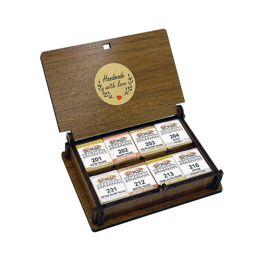 Şemse Art Gilding Watercolor Set 8 x Half Pan - 1