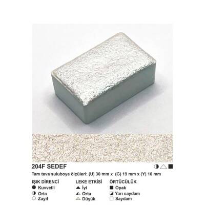 Şemse Art Yaldız Suluboya 204 Sedef Tam Tablet - 2