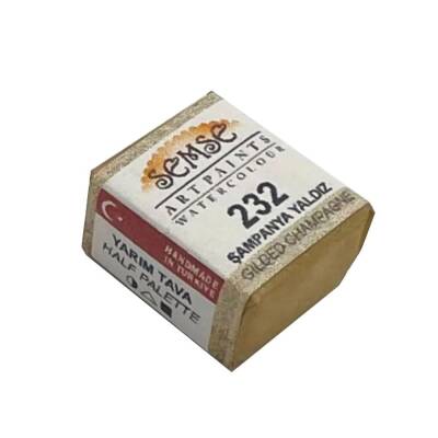 Şemse Art Yaldız Suluboya 232 Şampanya Yaldız Yarım Tablet