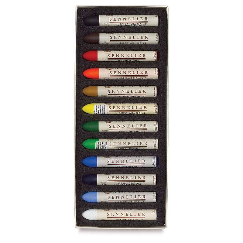 Sennelier Oil Pastel Boya Seti 12'li Tam Boy Introductory Colors - 2